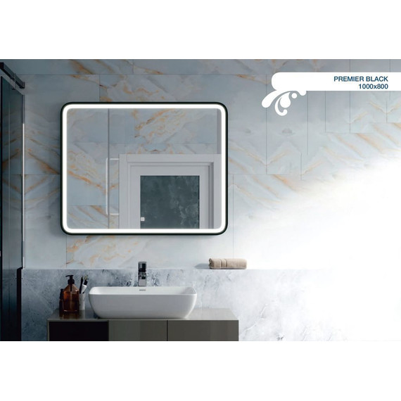 Зеркало Mirsant Premier black 100 см, чёрный - 2 Зеркало Mirsant Premier black 100 см, чёрный фото 2