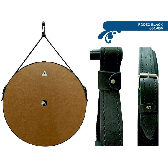 Зеркало Mirsant Rodeo black 65 см, чёрный - 3 Зеркало Mirsant Rodeo black 65 см, чёрный фото 3