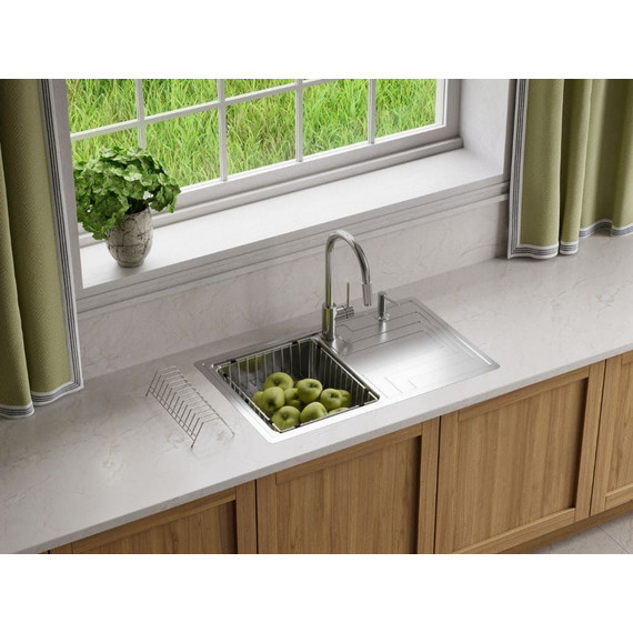 Мойка кухонная Omoikiri Mizu 78-IN (4973730) 0,9 мм, Цвет производителя: нержавеющая сталь - 2 Мойка кухонная Omoikiri Mizu 78-IN (4973730) 0,9 мм, Цвет производителя: нержавеющая сталь фото 2
