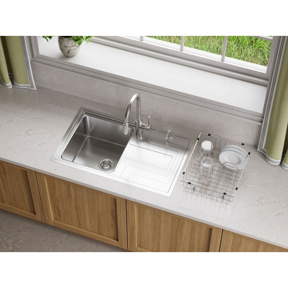 Мойка кухонная Omoikiri Mizu 78-IN (4973730) 0,9 мм, Цвет производителя: нержавеющая сталь - 3 Мойка кухонная Omoikiri Mizu 78-IN (4973730) 0,9 мм, Цвет производителя: нержавеющая сталь фото 3