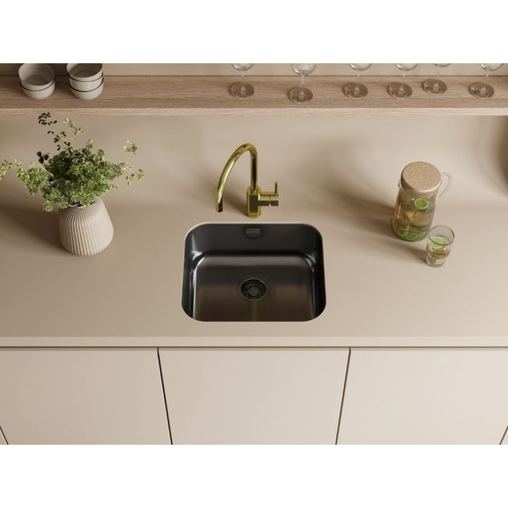 Мойка кухонная Omoikiri Omi 49-U/I-GM (4993073) 0,8 мм, вороненая сталь, Цвет производителя: вороненая сталь фото 2