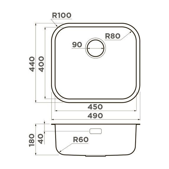 Мойка кухонная Omoikiri Omi 49-U/I-GM (4993073) 0,8 мм, вороненая сталь, Цвет производителя: вороненая сталь фото 5