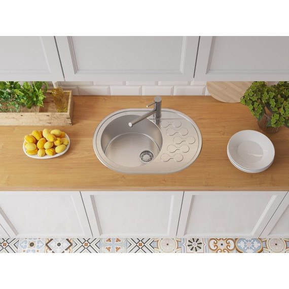 Мойка кухонная Omoikiri Kasumigaura 65-IN (4993727) 0,8 мм, Цвет производителя: нержавеющая сталь - 4 Мойка кухонная Omoikiri Kasumigaura 65-IN (4993727) 0,8 мм, Цвет производителя: нержавеющая сталь фото 4