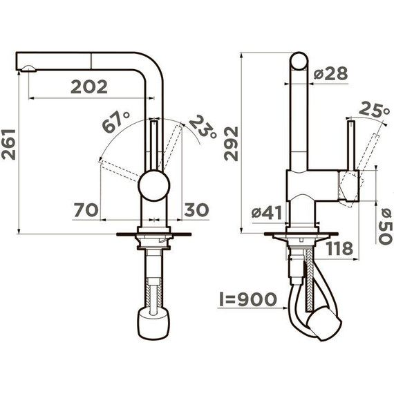 Смеситель для кухни Omoikiri Akashi-S LG 4994263, светлое золото фото 3