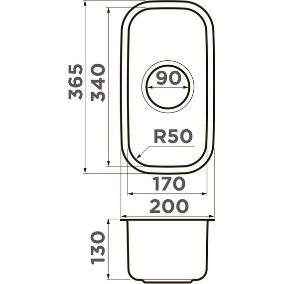 Мойка кухонная Omoikiri Omi 20-U-IN (4997022) 0,8 мм, Цвет производителя: нержавеющая сталь фото 4