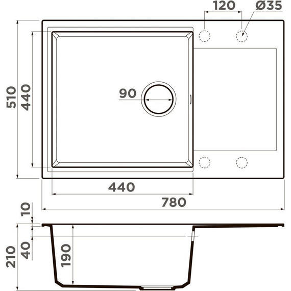 Кухонная мойка Omoikiri Daisen 78-LB-BE 4993686, ваниль - 2 Кухонная мойка Omoikiri Daisen 78-LB-BE 4993686, ваниль фото 2