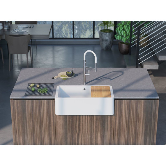 Кухонная мойка Omoikiri Tarento 83-WH 4993177, белый, Цвет производителя: белый - 2 Кухонная мойка Omoikiri Tarento 83-WH 4993177, белый, Цвет производителя: белый фото 2