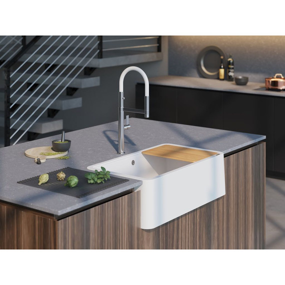 Кухонная мойка Omoikiri Tarento 83-WH 4993177, белый, Цвет производителя: белый - 3 Кухонная мойка Omoikiri Tarento 83-WH 4993177, белый, Цвет производителя: белый фото 3