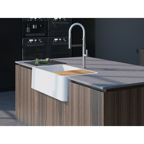 Кухонная мойка Omoikiri Tarento 83-WH 4993177, белый, Цвет производителя: белый - 4 Кухонная мойка Omoikiri Tarento 83-WH 4993177, белый, Цвет производителя: белый фото 4