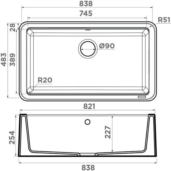 Кухонная мойка Omoikiri Tarento 83-BL 4993178, чёрный, Цвет производителя: чёрный - 2 Кухонная мойка Omoikiri Tarento 83-BL 4993178, чёрный, Цвет производителя: чёрный фото 2