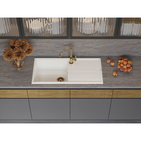 Кухонная мойка Omoikiri Tedori 100-WH 4993919, белый, Цвет производителя: белый - 2 Кухонная мойка Omoikiri Tedori 100-WH 4993919, белый, Цвет производителя: белый фото 2