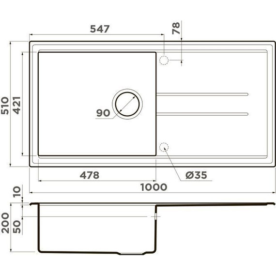 Кухонная мойка Omoikiri Tedori 100-DC 4993920, тёмный шоколад, Цвет производителя: тёмный шоколад - 2 Кухонная мойка Omoikiri Tedori 100-DC 4993920, тёмный шоколад, Цвет производителя: тёмный шоколад фото 2