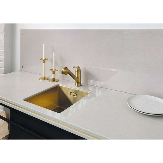 Мойка кухонная Omoikiri Taki 38-U/IF-LG (4973092) 1,2 мм, светлое золото, Цвет производителя: светлое золото фото 2