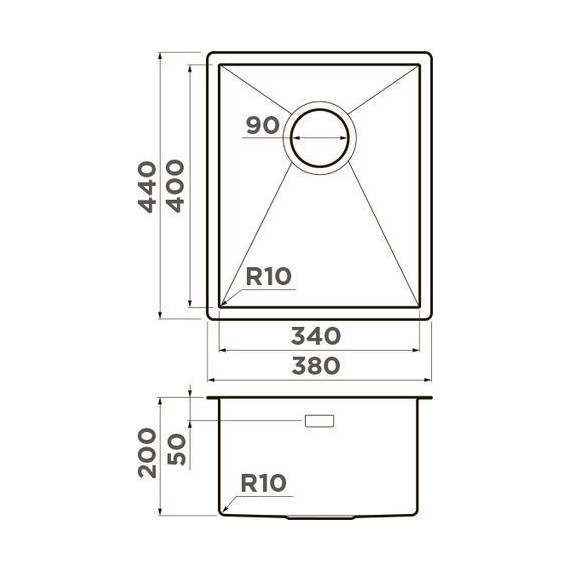Мойка кухонная Omoikiri Taki 38-U/IF-LG (4973092) 1,2 мм, светлое золото, Цвет производителя: светлое золото фото 5