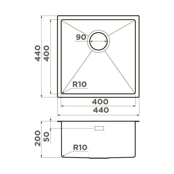 Мойка кухонная Omoikiri Taki 44-U/IF-LG (4973520) 1,2 мм, светлое золото, Цвет производителя: светлое золото фото 3