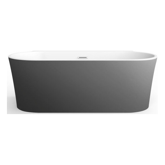 Ванна акриловая BelBagno BB409-1700-800-W/NM 170х80 см, чёрный/белый фото 2