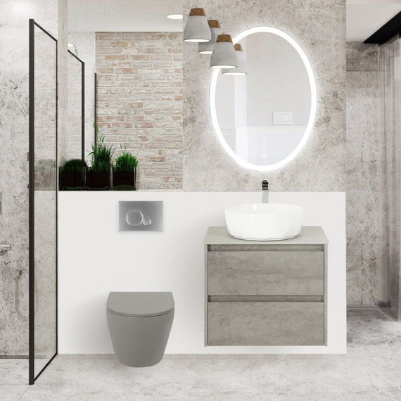 Унитаз подвесной безободковый BelBagno Colorato BB062CHR-GR, серый матовый, Цвет производителя: серый матовый - 8 Унитаз подвесной безободковый BelBagno Colorato BB062CHR-GR, серый матовый, Цвет производителя: серый матовый фото 8
