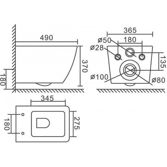 Унитаз подвесной безободковый BelBagno Colorato BB062CHR-GR, серый матовый, Цвет производителя: серый матовый - 9 Унитаз подвесной безободковый BelBagno Colorato BB062CHR-GR, серый матовый, Цвет производителя: серый матовый фото 9