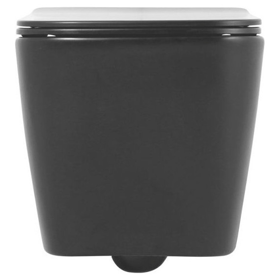 Унитаз подвесной безободковый BelBagno Ardente-C BB3202CHR-MB, чёрный матовый, Цвет производителя: чёрный матовый фото 5