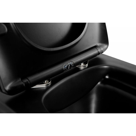 Унитаз подвесной безободковый BelBagno Ardente-C BB3202CHR-MB, чёрный матовый, Цвет производителя: чёрный матовый фото 9