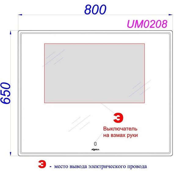 Зеркало Aqwella UM0208 80 см фото 7
