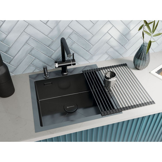 Ролл-мат для кухонной мойки Omoikiri ROLL-01-GM 4997002, вороненая сталь - 2 Ролл-мат для кухонной мойки Omoikiri ROLL-01-GM 4997002, вороненая сталь фото 2