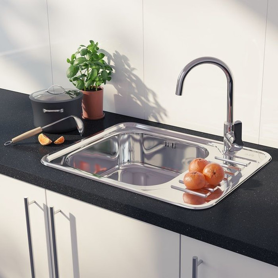 Кухонная мойка Iddis Basic BAS65PLi77 0,6 мм, сталь R - 3 Кухонная мойка Iddis Basic BAS65PLi77 0,6 мм, сталь R фото 3