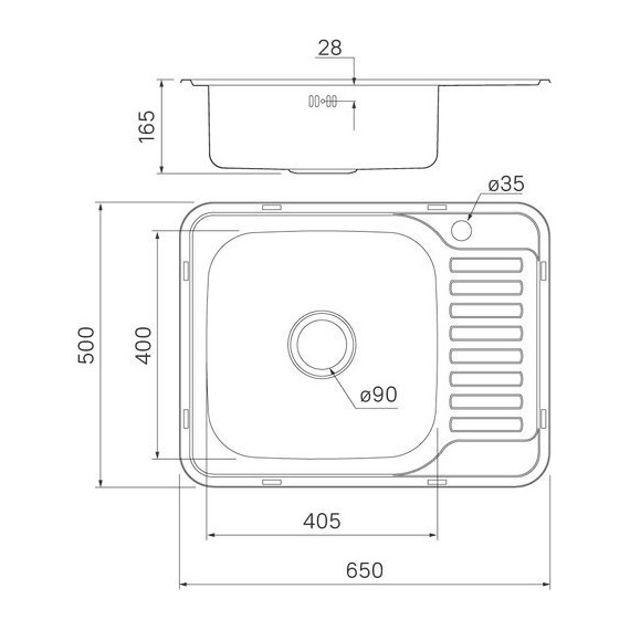 Кухонная мойка Iddis Basic BAS65PLi77 0,6 мм, сталь R - 4 Кухонная мойка Iddis Basic BAS65PLi77 0,6 мм, сталь R фото 4