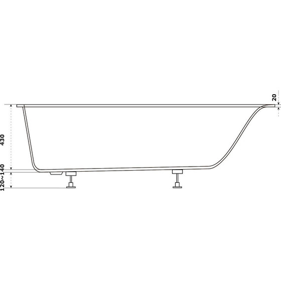 Ванна каменная Bas Афина 170x75 см фото 7
