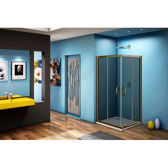 Душевое ограждение Bas Jazz CR-90-B-BR 90x90 см, бронза/тонированное фото 3