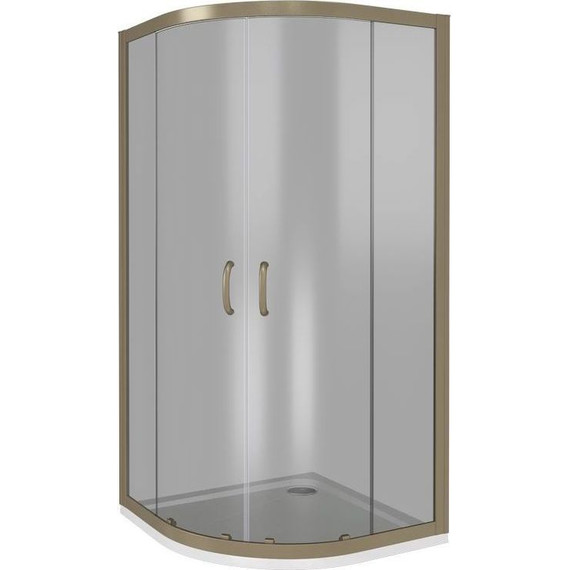 Душевое ограждение Bas Jazz R-100-B-BR 100 см, бронза/тонированное фото 