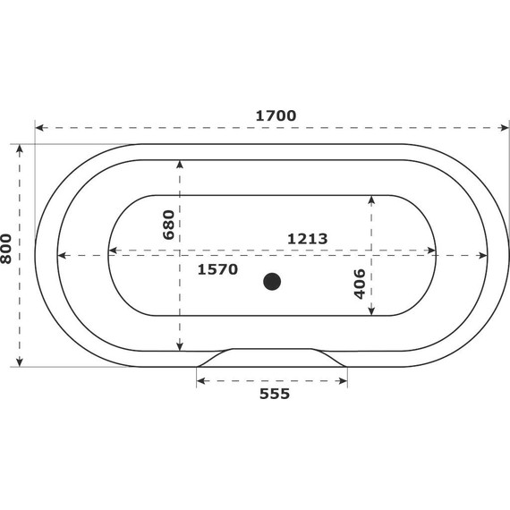 Ванна каменная Bas Венеция 170x80 см фото 7