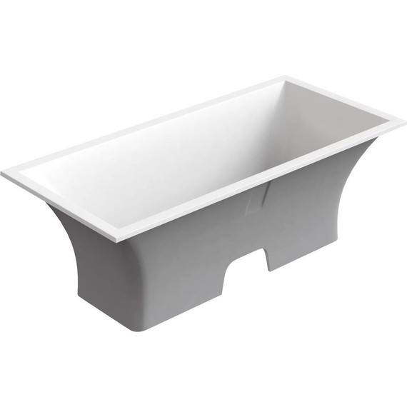 Ванна каменная Bas Мадрид 170x80 см, серый фото 3