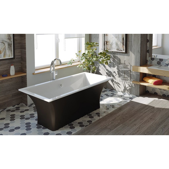 Ванна каменная Bas Мадрид 170x80 см, чёрный фото 4