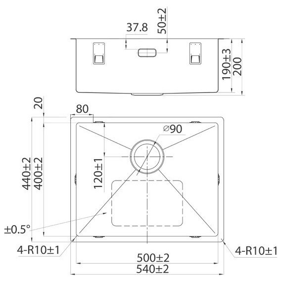 Кухонная мойка Iddis Edifice EDI54G0i77 1 мм, графитовый фото 4