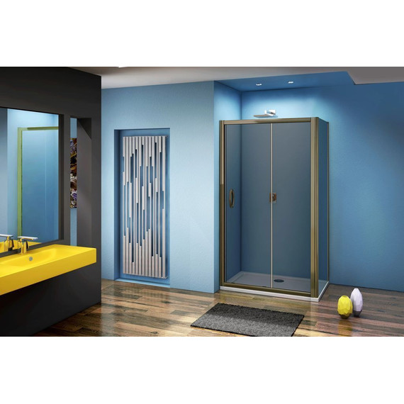 Душевое ограждение Bas Jazz WTW-130-B-BR+SP-90-B-BR 130x90 см, бронза/тонированное фото 3