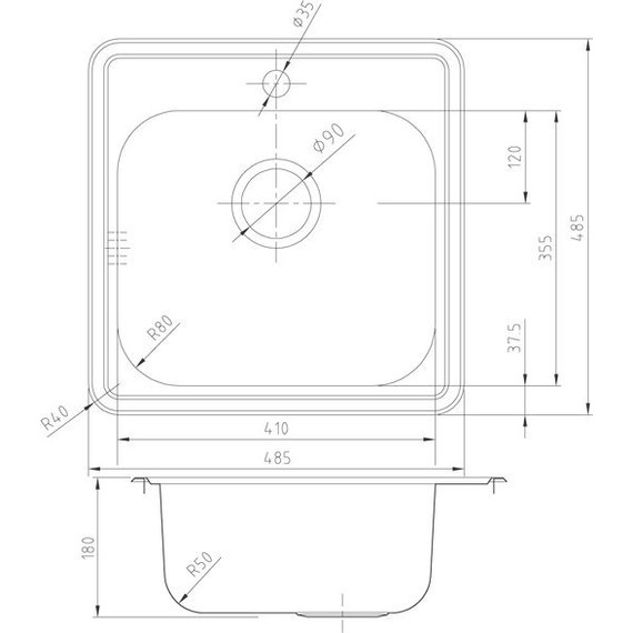 Кухонная мойка Iddis Strit STR48S0i77 0,8 мм, сатин - 3 Кухонная мойка Iddis Strit STR48S0i77 0,8 мм, сатин фото 3