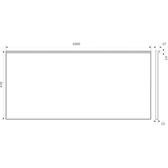 Столешница Bas 100 см, белый матовый - 6 Столешница Bas 100 см, белый матовый фото 6