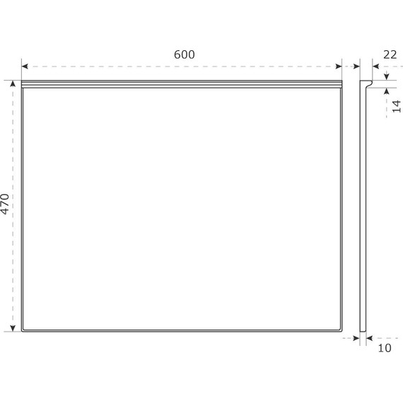 Столешница Bas 60 см, чёрный глянцевый фото 7