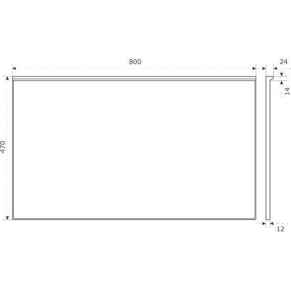 Столешница Bas 80 см, чёрный глянцевый фото 7