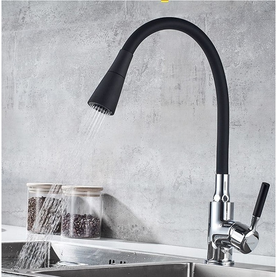 Смеситель для кухни Ledeme L4199-2, черный/хром фото 2