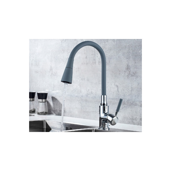 Смеситель для кухни Ledeme L4199-9, серый/хром фото 2