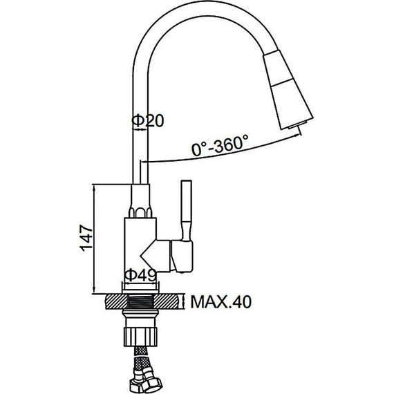 Смеситель для кухни Ledeme L4199 фото 10