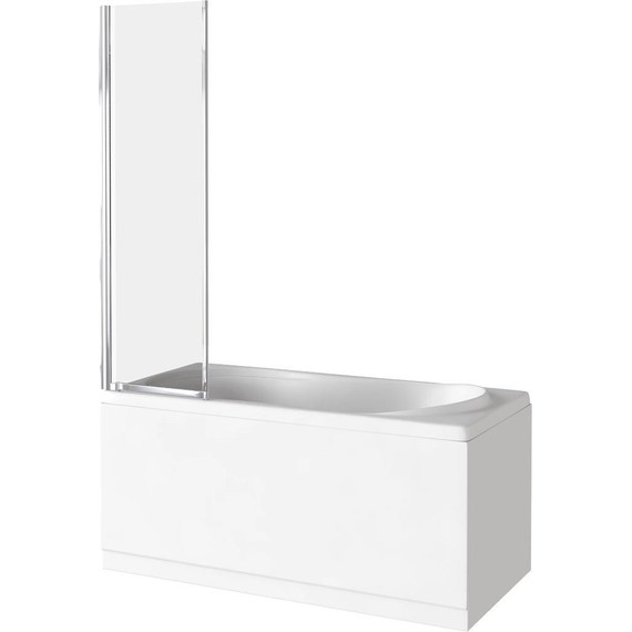 Шторка для ванны Bas Screen FO-80-C-CH 800х1400 мм, хром/прозрачное фото 2