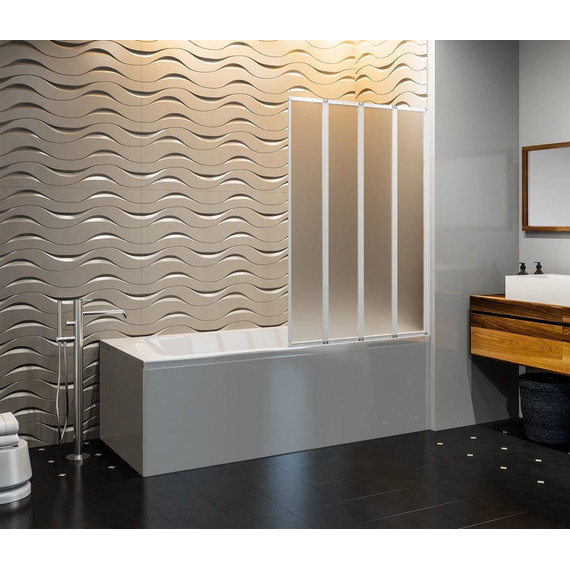 Шторка для ванны Bas Screen GR4-100-G-WE 1000х1400 мм, хром/матовое фото 3