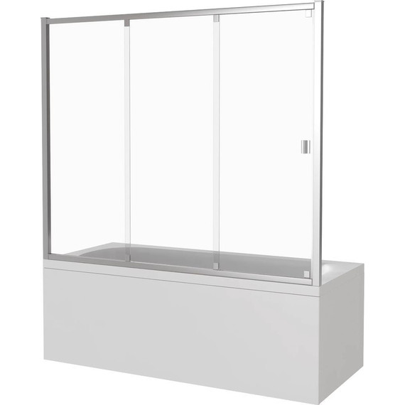 Шторка для ванны Bas Screen WTW-120-G-CH 1200х1400 мм, хром/матовое фото 