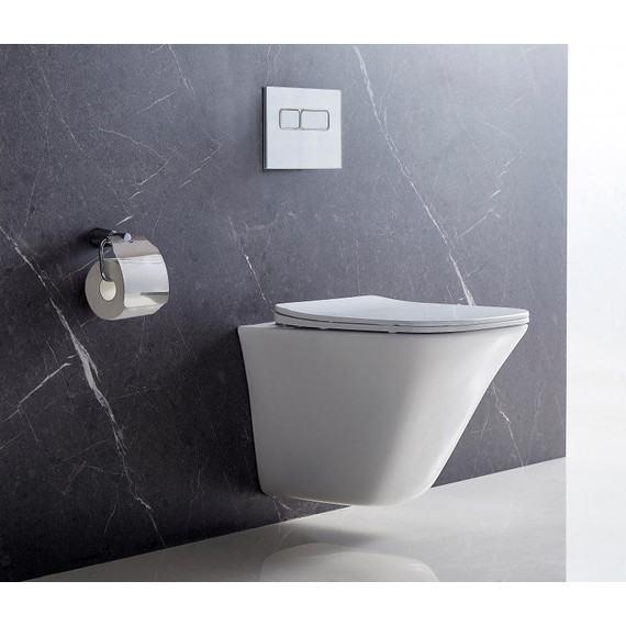 Унитаз подвесной безободковый BelBagno Marmi BB052CHR - 8 Унитаз подвесной безободковый BelBagno Marmi BB052CHR фото 8