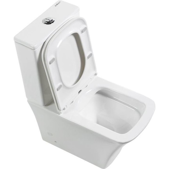 Унитаз-компакт безободковый BelBagno Marmi BB052CPR фото 4