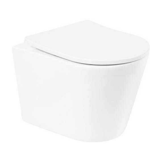 Унитаз подвесной безободковый BelBagno Flay-R BB053CHR фото 