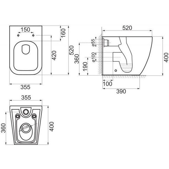 Унитаз приставной BelBagno Alpina BB10100CB - 5 Унитаз приставной BelBagno Alpina BB10100CB фото 5